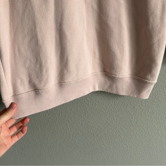 Abercrombie & Fitch Pink 'Amour' Graphic Puff Crop Sleeve Sweatshirt Medium - Picture 6 of 11